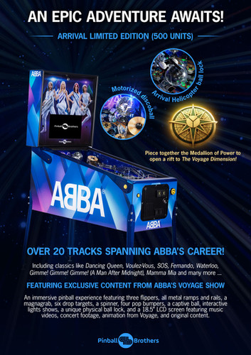 ABBA Pinball Machine - Arrival Edition (Limited To 500 Units)