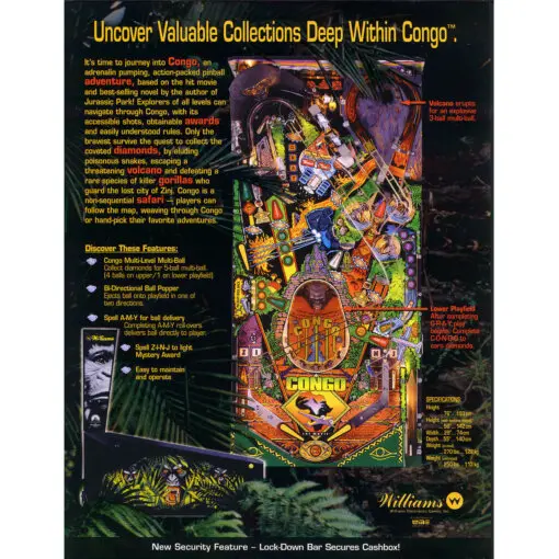 Congo Pinball Machine by Williams