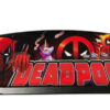 Deadpool Pinball Topper with backlit design and interactive features