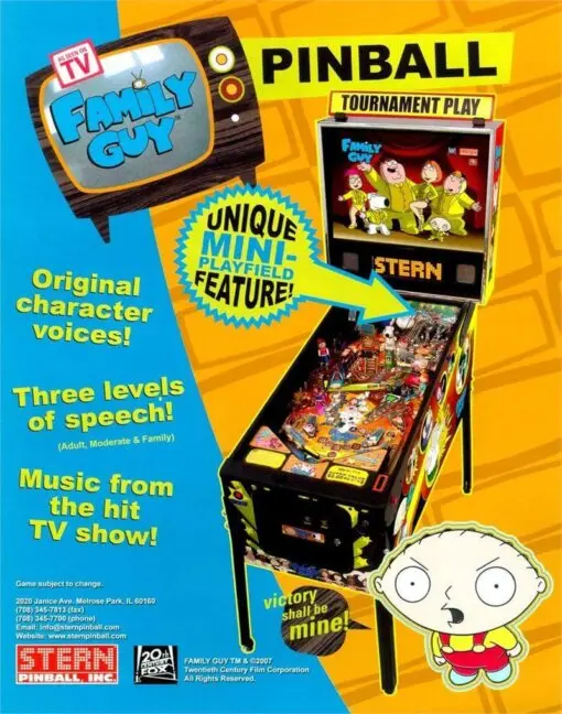 Family Guy Pinball Machine by Stern