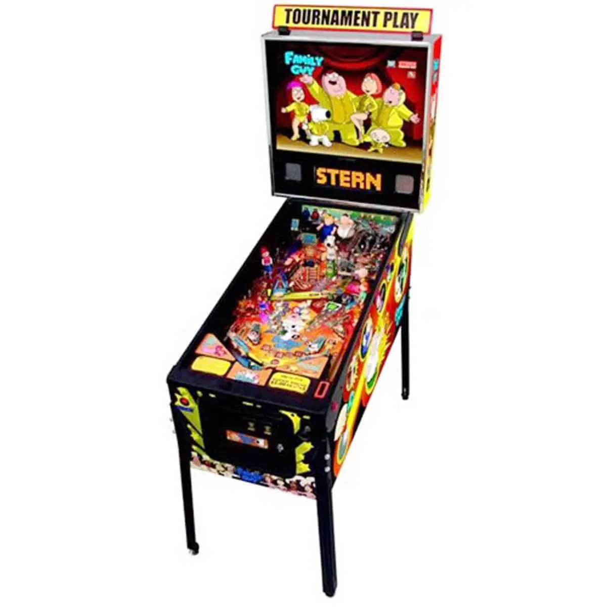 Family Guy Pinball Machine by Stern featuring vibrant artwork and characters
