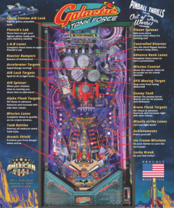 Galactic Tank Force Pinball Machine - SIGNATURE EDITION MODEL - GTF!