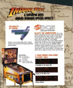 Indiana Jones Pinball Machine (1993) by Williams