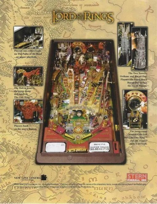 Lord of the Rings Pinball Machine by Stern