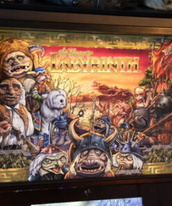 Official Labyrinth Pinball Gold Mirrored Backglass