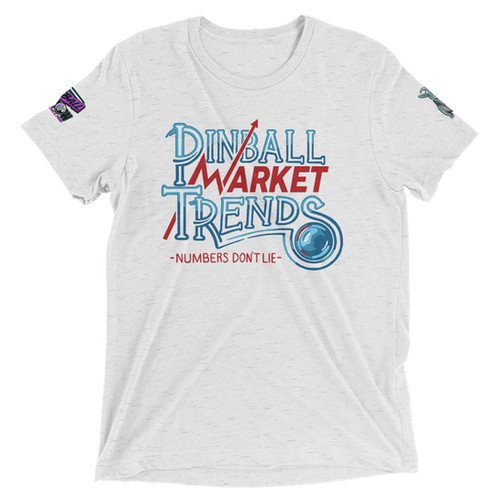 Pinball Market Trends Short Sleeve Tri-blend Shirt | Flip N Out Pinball