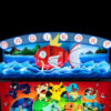 Pokemon Pinball Interactive Topper Accessory featuring a mechanically animated Magikarp