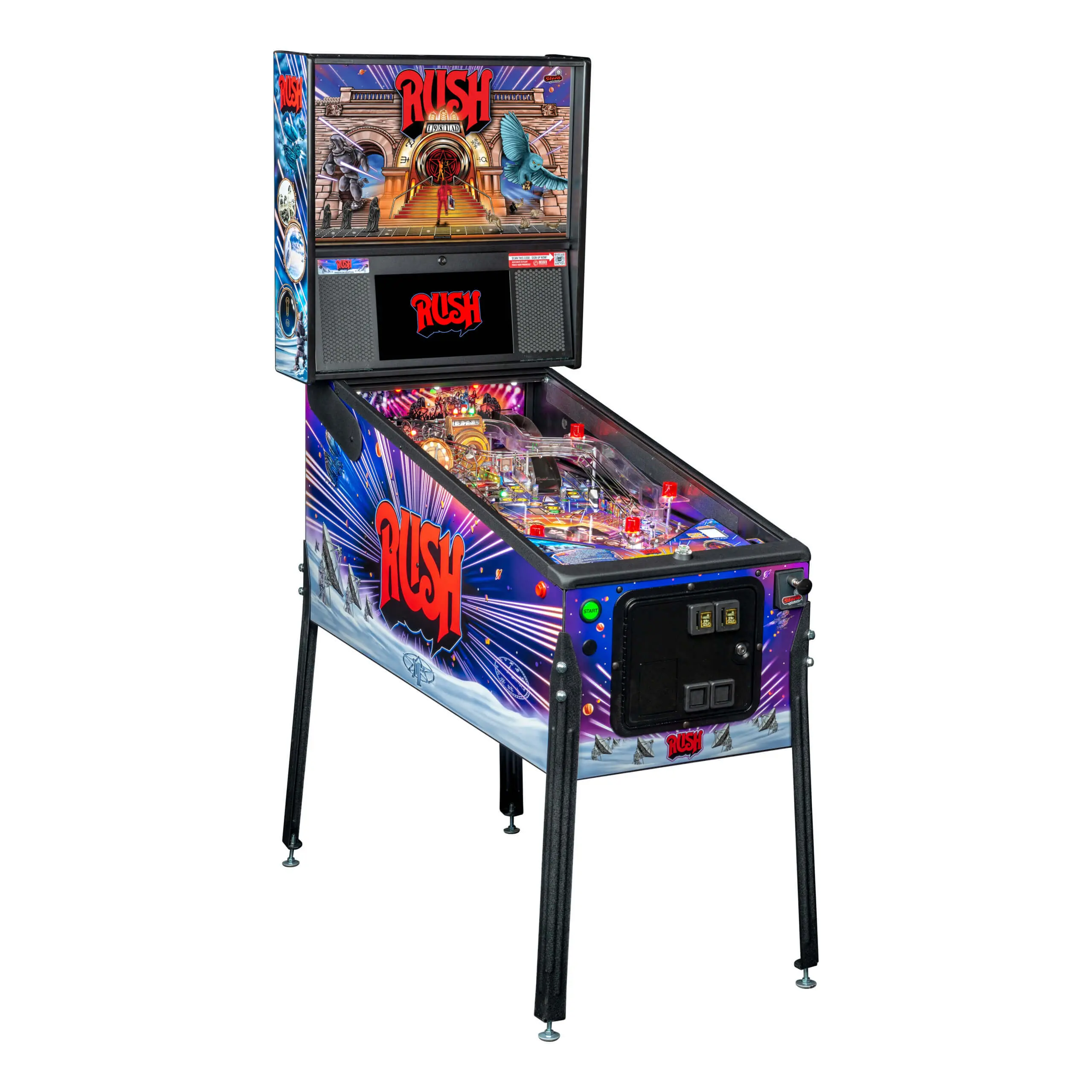 Rush Premium Pinball Machine by Stern featuring classic Rush songs and dynamic gameplay