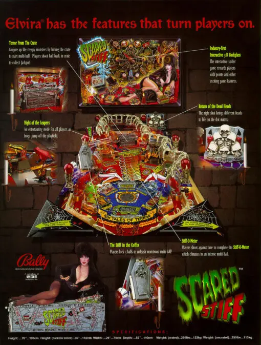 Scared Stiff Pinball Machine by Bally