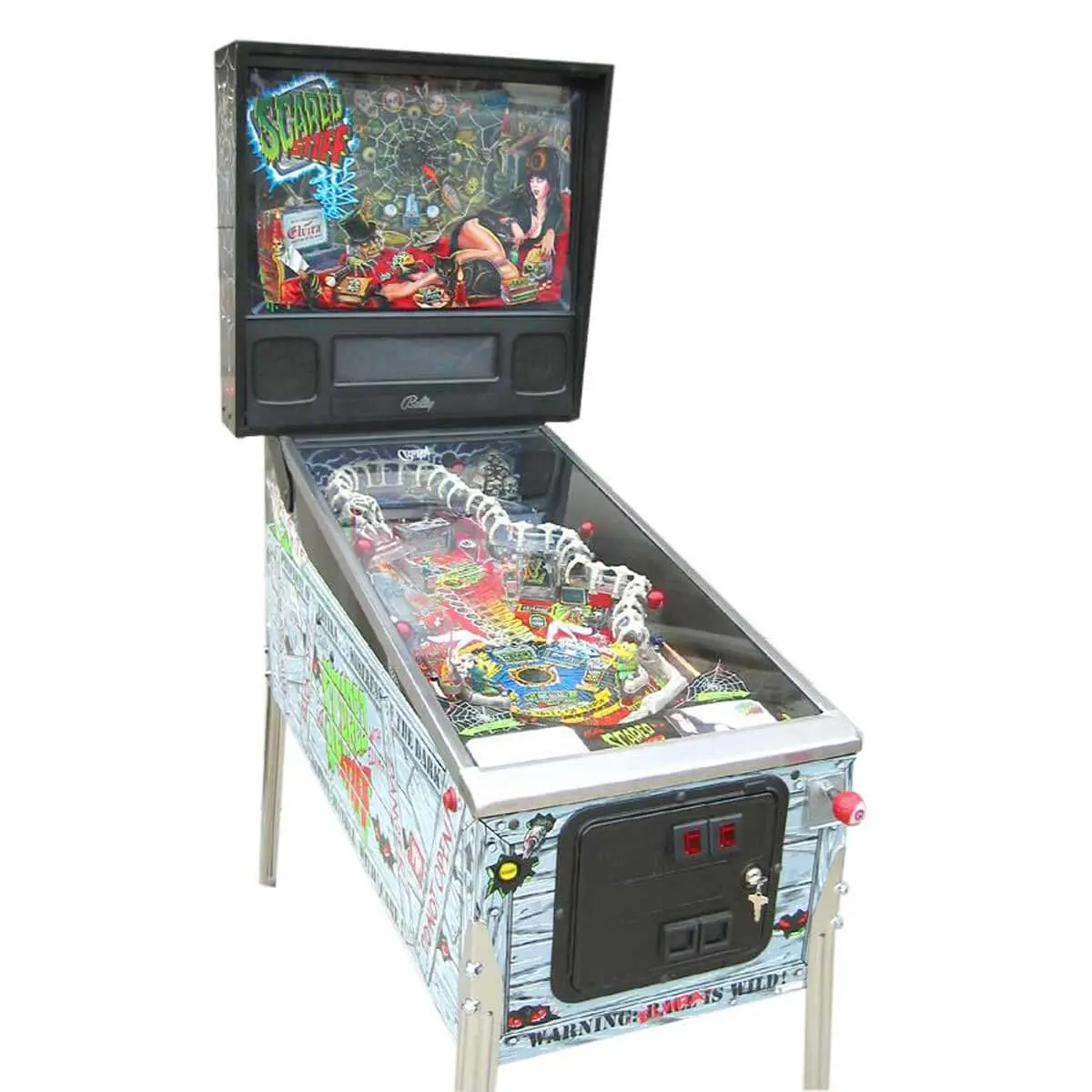 Scared Stiff Pinball Machine by Bally with horror-themed artwork