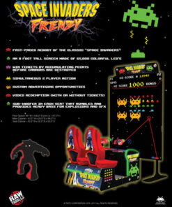 Space Invaders Frenzy Arcade machine with dual cockpit seating and LED display