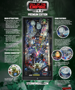 Star Wars: Fall Of The Empire Pinball Machine - PREMIUM EDITION