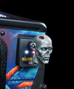 The Walking Dead Remastered Pinball Shooter Knob featuring a zombie head design with multicolored LED lights