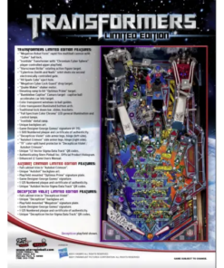 Transformers Limited Edition Pinball Machine by Stern