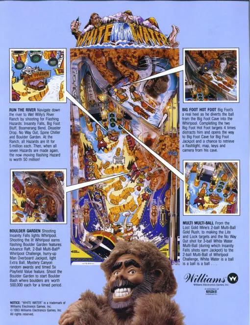White Water Pinball Machine by Williams