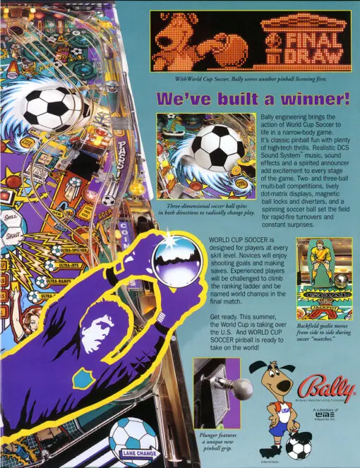 World Cup Soccer Pinball Machine by Bally